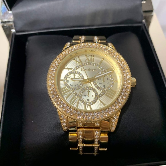 bebe gold watch
